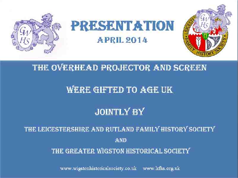 23-872 Age UK Paddock Street Wigston Magna presentation Plaque April 2014