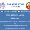 23-872 Age UK Paddock Street Wigston Magna presentation Plaque April 2014