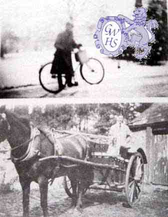6-57 Milk deliveries by bike in snow pre WW11