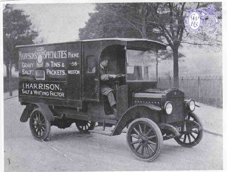 7-90 Harrison's Specialities Truck Wigston 1926 from Salt Works in Canal Street South Wigston
