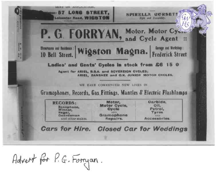 14-127 Advert for P G FORRYAN