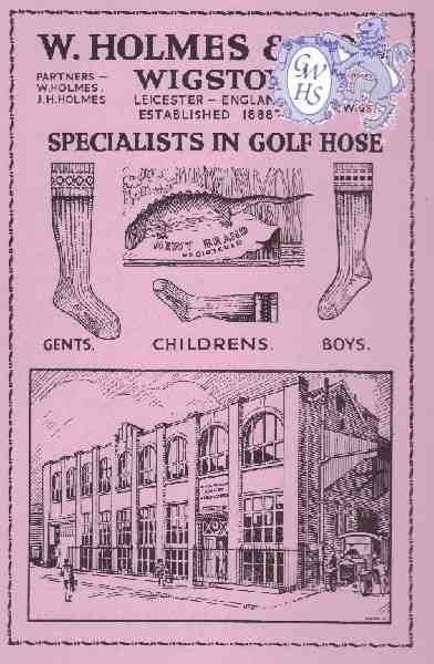 20-043 W Holmes & Sons Golf Hose Wigston Advert