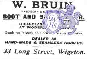 20-089 W Bruin 33 Long Street Wigston Magna advert