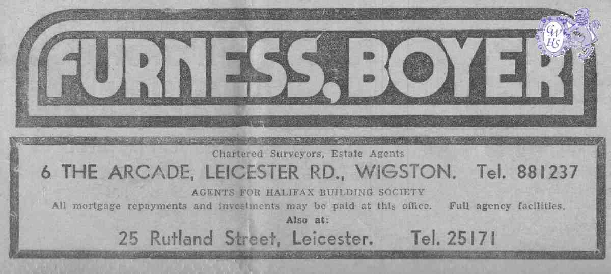 20-124 Furness Boyer Wigston Magna Advert 1975