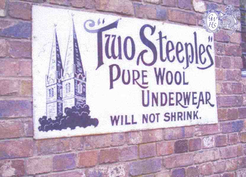 23-782 Two Steeples metal advert at Blist Hill Open Air Museum Ironbridge