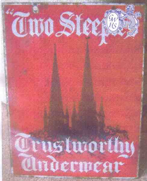 23-785 Two Steeples Trustworth Underwear sign