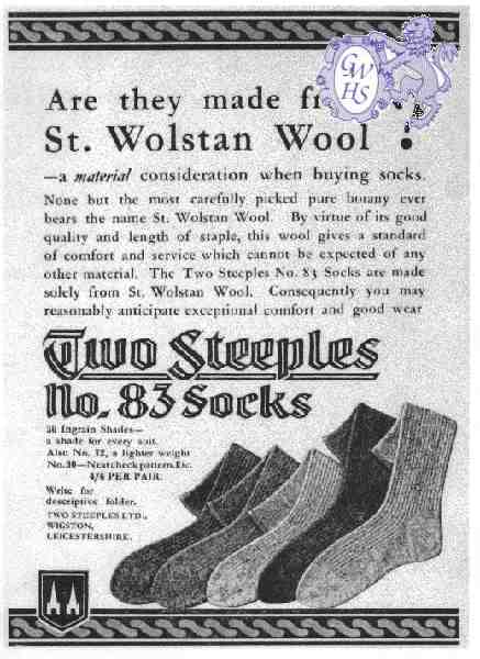 23-790 Two Steeples Wigston Magna advert from Sept 1930