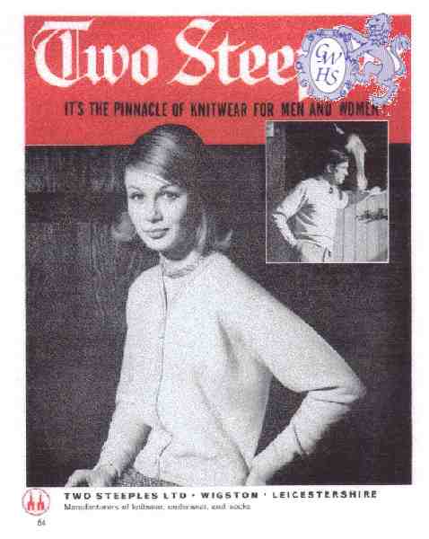 23-793 Two Steeples Wigston Magna Knitwear for Women and Men advert 1960