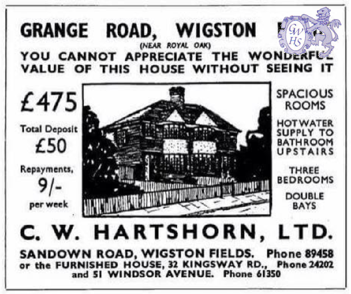26-479 Grange Road Wigston Fields house sale advert