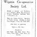 20-044 Wigston Co-operative Society Ltd Central Stores Long Street Wigston Advert