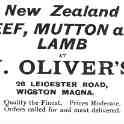 20-091 J Oliver's Butchers 26 Leicester Road  Wigston Magna advert