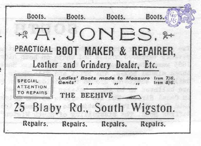 20-017 A Jones Blaby Road South Wigston Advert
