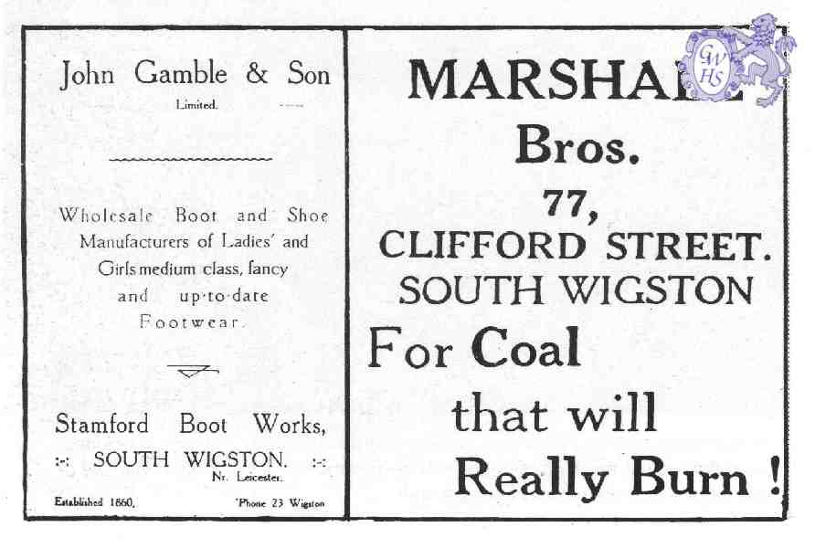 20-109 Marshall Bros coal merchant 77 Clifford Street South Wigston