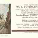 30-666 Advert for W L Freeman & Son Upholsterers South Wigston