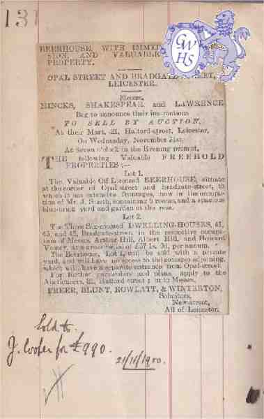 27-131 Opal Street Off Licence Leicester