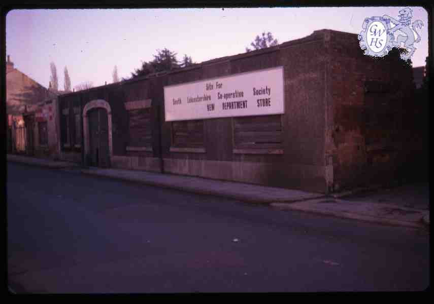 26-157 Old J H Broughton factory being demolished to make way for new Co-operative store in Bell Street Wigston Magna