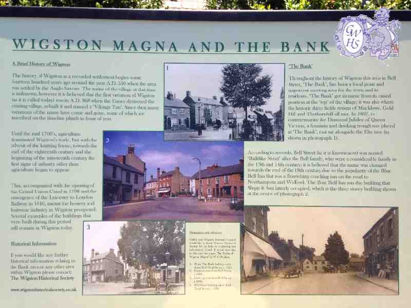 30-305 New signage by the pocket park in Bell Street Wigston Magna