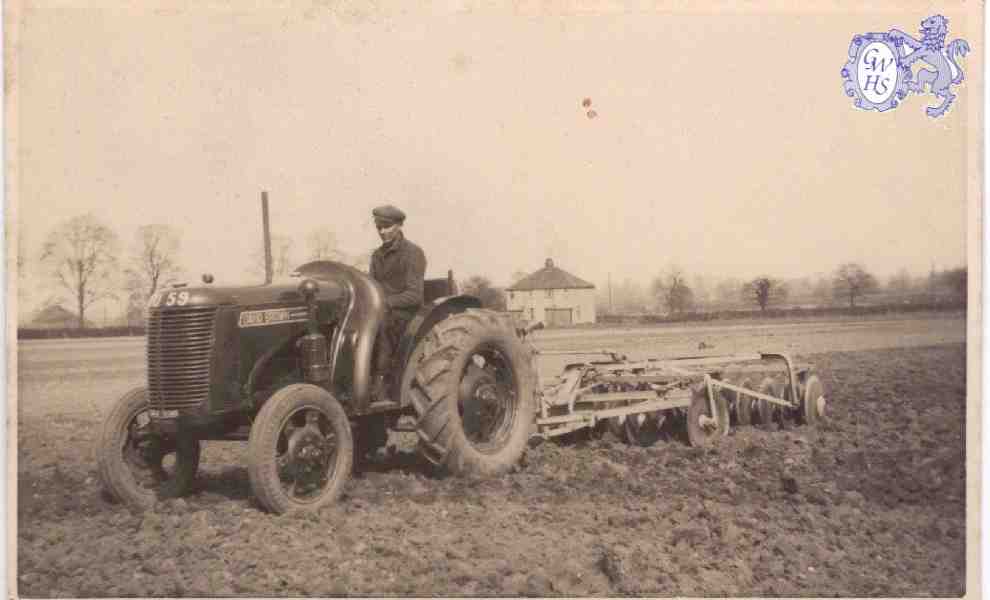 25-026 Gordon Clarke Disc Harrowing - Winchester Road End Blaby c 1950