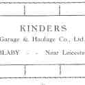 20-052 Kinders Haulage Blaby Advert