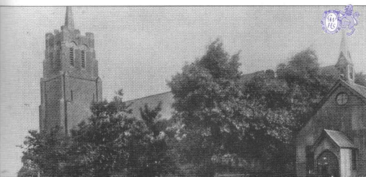22-076 South Wigston's Iron Church with its successor behind circa 1890 Blaby Road