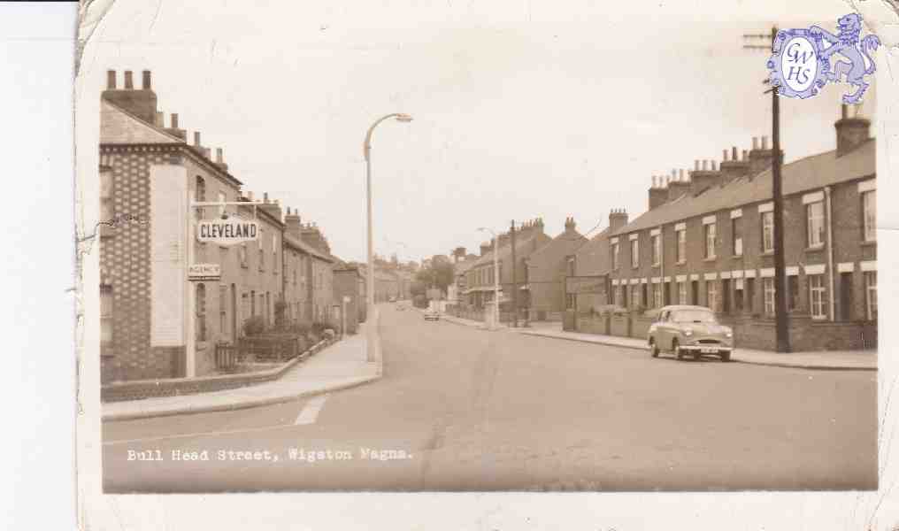 23-874 Bull Head Street Wigston Magna taken from Moat Street c 1958