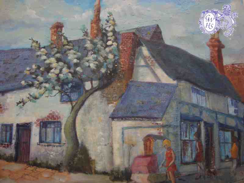30-243 Painting of the Quakers Cottage Bull Head Street Wigston Magna