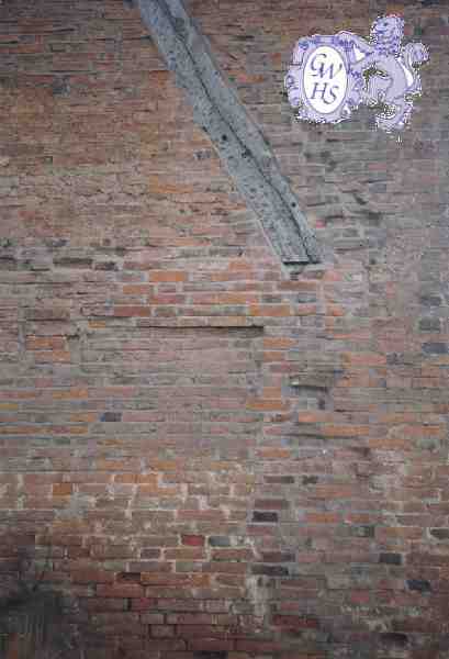 8-108 Crux Timber in gable of FWK House Wigston Magna