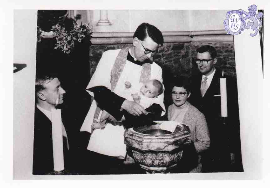 5-20 Basil Davis at Christening in All Saints Church Wigston Magna