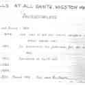 23-444 List of Bells at All Saints Church Wigston Magna