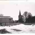 8-265 View of St Wolstans and Library Bull Head Street Wigston Magna from vacant C00o shop site