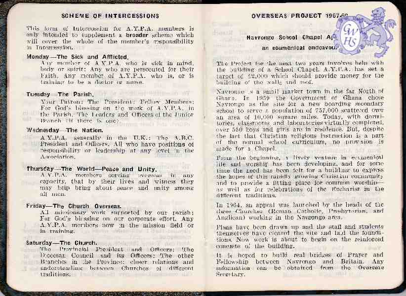 26-123 AYPA 1968 Copy of Diary Pages