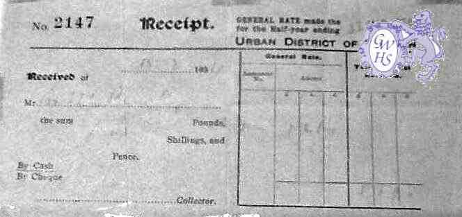 30-910 Receipt for Council Tax for the Guide Hut on Welford Road Wigston Magna