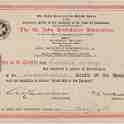 23-637 The St John Ambulance Association First Aid to the Injured certificate for Edward Warry of Wigston 1939