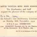 23-642 South Wigston Boys' School 21st Anniversary Celebrations Nov 1959
