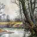 31-023 Mr Bates watercolour of the brook, South Wigston