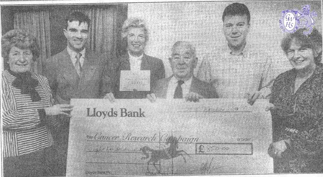 21-034 Mrs Marlow centre with Gwen Phillips Mark Johnson Elwyn Phillips Gary Woolham and Jean Martin 1990