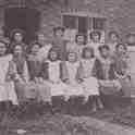 9-167 Cook & Hurst Factory Girls in front of house which stood where Co-op Hall is on Central Avenue Wigston Magna