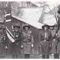 9-93 1st Wigston Guides holding flag 2nd May 1930