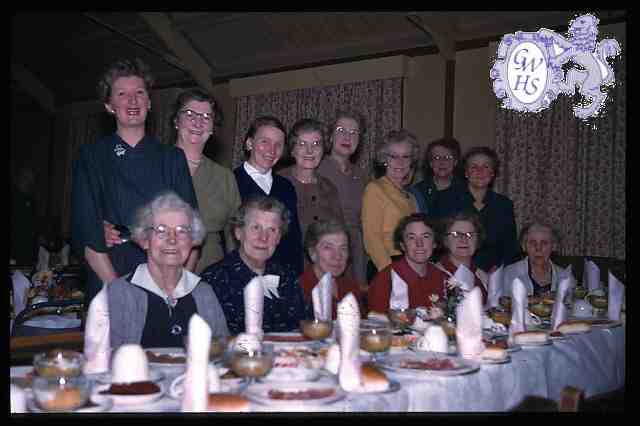 26-027 Group of ladies at harvest supper at Constitutional Hall Wigston Magna 1970
