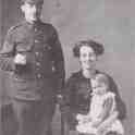 23-756 Sergeant William John Gurr with Wife Mary and baby Irene Wigston Magna c 1913 23-756 Sergeant William John Gurr with Wife Mary and baby Irene Wigston Magna c 1913