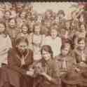 25-006 1st Wigston Guides with Captain May Garnley and her dog Wigston Magna c 1921 25-006 1st Wigston Guides with Captain May Garnley and her dog Wigston Magna c 1921