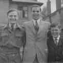 29-173 Eric George, Donald Percy and Barried Edward Forryan in Wigston c 1947 29-173 Eric George, Donald Percy and Barried Edward Forryan in Wigston c 1947