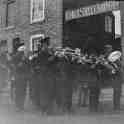 30-195a Charles Moore conducting his Brass Band Moat Street Wigston Magna 1920's 30-195a Charles Moore conducting his Brass Band Moat Street Wigston Magna 1920's