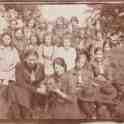 30-597 Captain May Barnley and her dog with the Wigston Guides 1920's 30-597 Captain May Barnley and her dog with the Wigston Guides 1920's