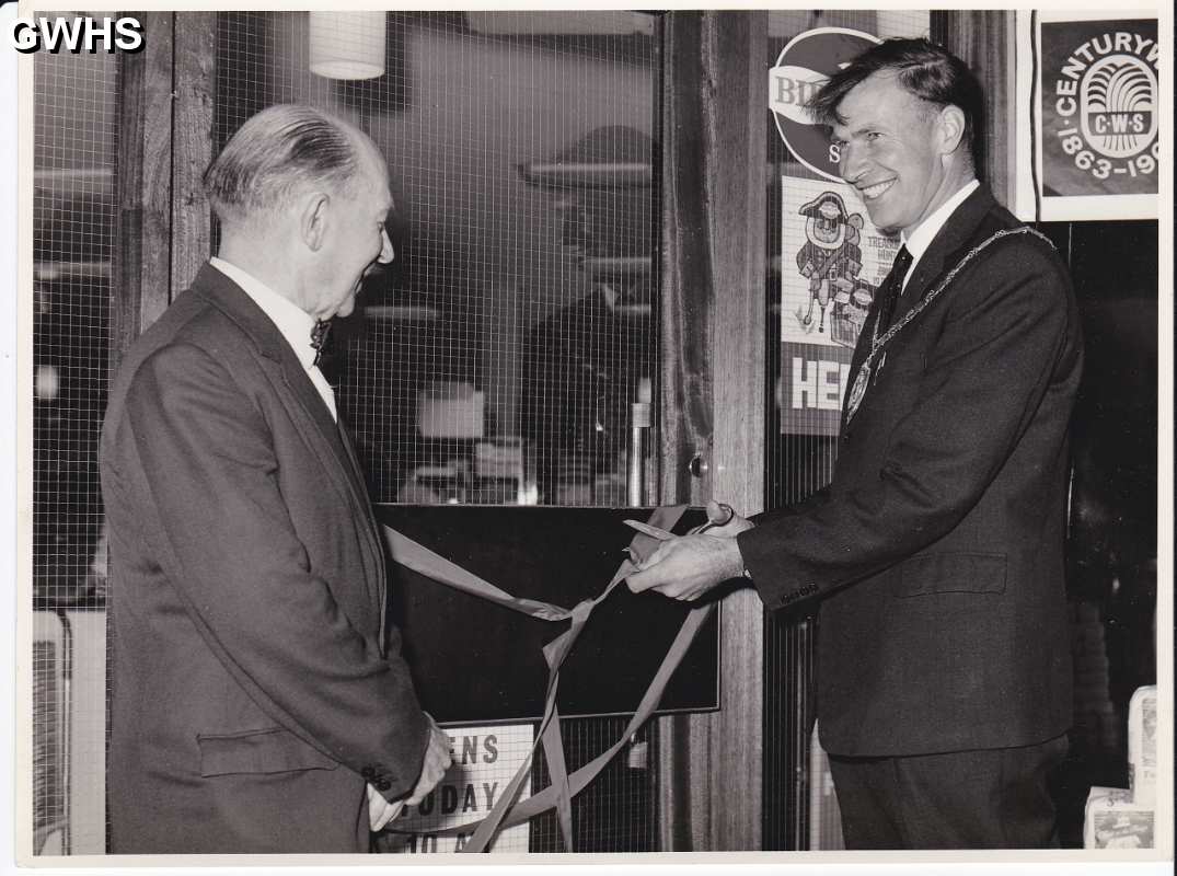 30-459 George Broughton left and Duncan Lucas at the opening of the new Co-operative shop