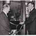 30-459 George Broughton left and Duncan Lucas at the opening of the new Co-operative shop