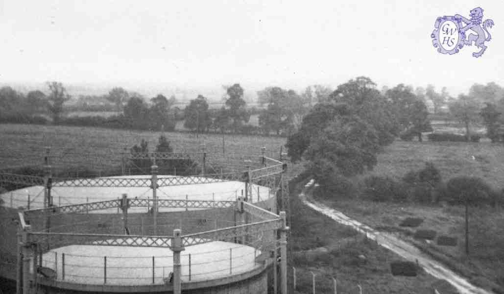 30-215a Wigston Gas Works October 1966 view of the Gas Holders now supplied on a branch from the trunk pipeline