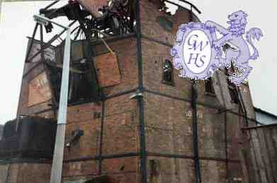 32-336 Wigston Gas works retort building after the fire - Gas Lane Wigston Magna