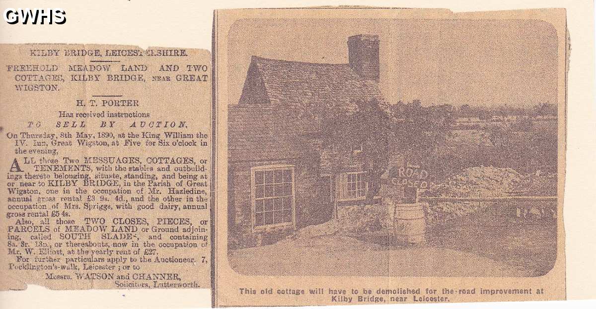 29-099 Kilby Bridge cottage demolished for the road improvement