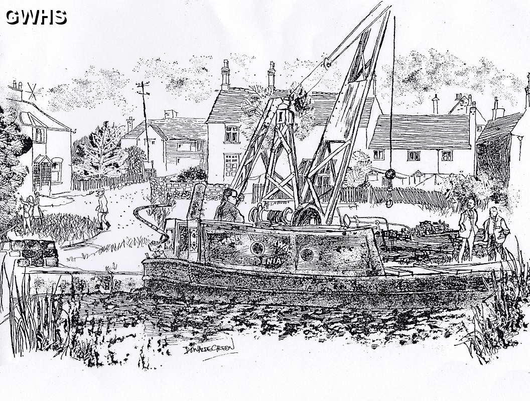 29-695 Kilby Bridge from the canal showing the back of the Navigation Inn by Donald E Green